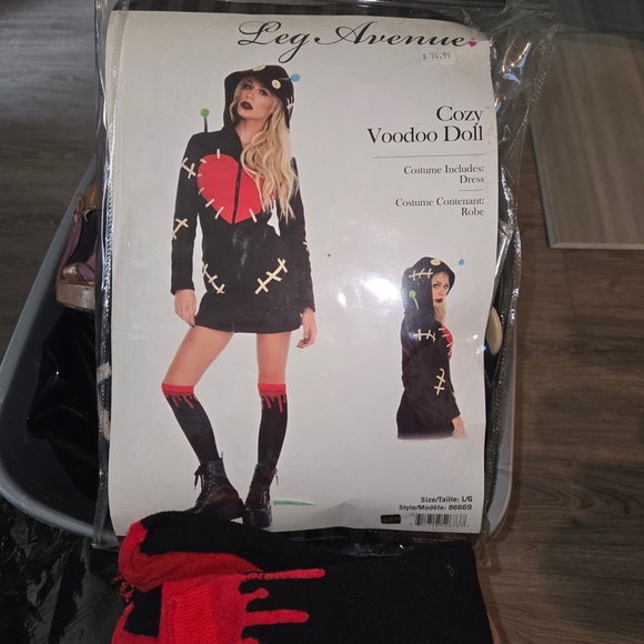 Leg Avenue Other - Leg Avenue woman’s large Voodoo Doll Costume - Black and Red